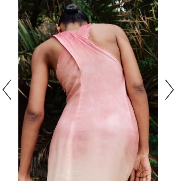 TIE DYE MIDI DRESS WITH LINEN - Picture 4 of 5